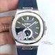 Swiss Replica Patek Philippe Replica Nautilus Annual Calendar Moon Phases Blue Leather Strap Watch  (5)_th.jpg